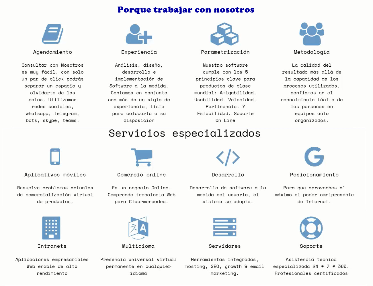 Porque trabajar con nosotros